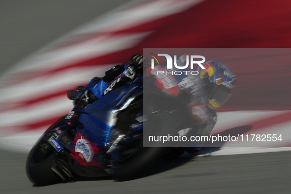 Miguel Oliveira (88) of Portugal and Trackhouse Racing during the Qualifying of the Motul Solidarity Grand Prix of Barcelona at Circuit de B...