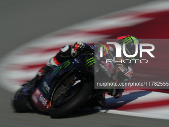 Alex Rins (42) of Spain and Monster Energy Yamaha Moto GP during the Qualifying of the Motul Solidarity Grand Prix of Barcelona at Circuit d...