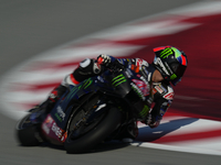 Alex Rins (42) of Spain and Monster Energy Yamaha Moto GP during the Qualifying of the Motul Solidarity Grand Prix of Barcelona at Circuit d...