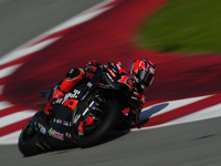 Maverick Vinales (12) of Spain and Aprilia Racing during the Qualifying of the Motul Solidarity Grand Prix of Barcelona at Circuit de Barcel...