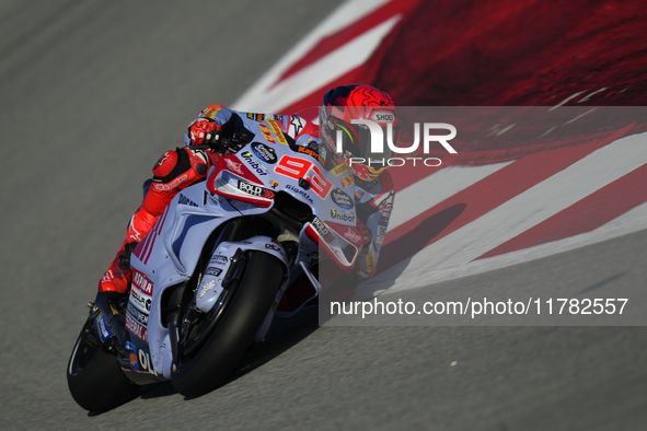 Marc Marquez (93) of Spain and Gresini Racing Moto GP Ducati during the Qualifying of the Motul Solidarity Grand Prix of Barcelona at Circui...