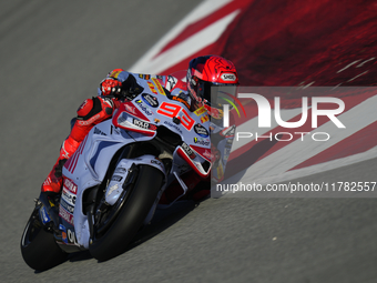 Marc Marquez (93) of Spain and Gresini Racing Moto GP Ducati during the Qualifying of the Motul Solidarity Grand Prix of Barcelona at Circui...