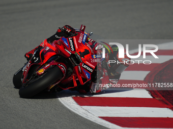 Francesco Pecco Bagnaia (1) of Italy and Ducati Lenovo Team during the Qualifying of the Motul Solidarity Grand Prix of Barcelona at Circuit...