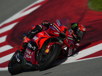 Francesco Pecco Bagnaia (1) of Italy and Ducati Lenovo Team during the Qualifying of the Motul Solidarity Grand Prix of Barcelona at Circuit...