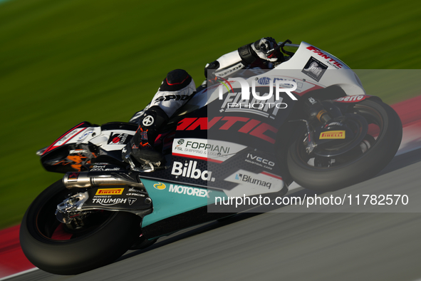 Aron Canet (44) Spain and Fantic Racing Kalex during the Qualifying of the Motul Solidarity Grand Prix of Barcelona at Circuit de Barcelona-...