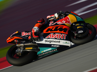 Deniz Oncu (53) of Turkey and Red Bull KTM Ajo Kalex during the Qualifying of the Motul Solidarity Grand Prix of Barcelona at Circuit de Bar...