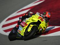 Marco Bezzecchi (72) of Italy and Pertamina Enduro Vr46 Racing Team during the Qualifying of the Motul Solidarity Grand Prix of Barcelona at...