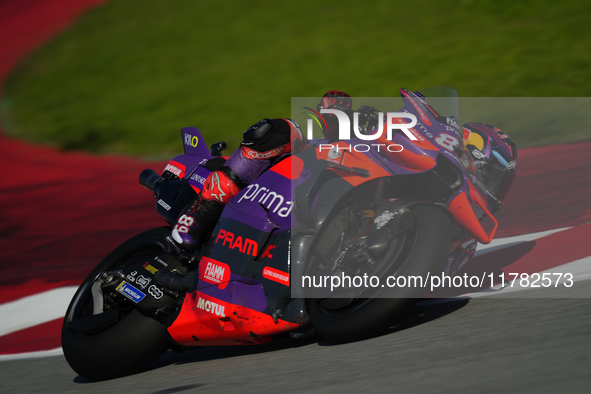 Jorge Martin (89) of Spain and Prima Pramac Racing Ducati during the Qualifying of the Motul Solidarity Grand Prix of Barcelona at Circuit d...