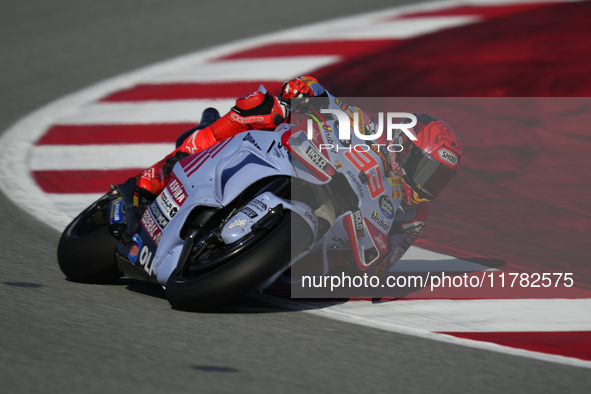 Marc Marquez (93) of Spain and Gresini Racing Moto GP Ducati during the Qualifying of the Motul Solidarity Grand Prix of Barcelona at Circui...