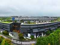 The Internet International Convention and Exhibition Center prepares for the World Internet Conference in Wuzhen, China, on November 16, 202...