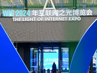 The Internet International Convention and Exhibition Center prepares for the World Internet Conference in Wuzhen, China, on November 16, 202...