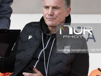 Wrexham A.F.C. manager Phil Parkinson is present during the Sky Bet League 1 match between Stockport County and Wrexham at the Edgeley Park...