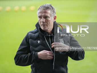 Wrexham A.F.C. manager Phil Parkinson is present during the Sky Bet League 1 match between Stockport County and Wrexham at the Edgeley Park...