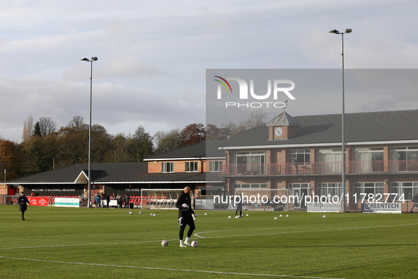 A general view of the ground before the Isuzu FA Trophy Second round match between Darlington and Buxton at Blackwell Meadows in Darlington,...