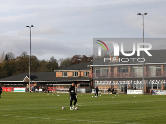 A general view of the ground before the Isuzu FA Trophy Second round match between Darlington and Buxton at Blackwell Meadows in Darlington,...