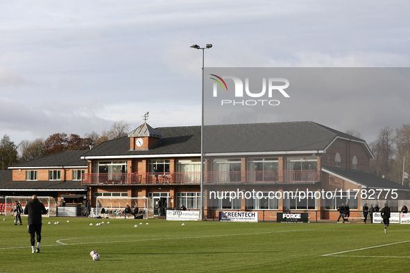 A general view of the ground before the Isuzu FA Trophy Second round match between Darlington and Buxton at Blackwell Meadows in Darlington,...