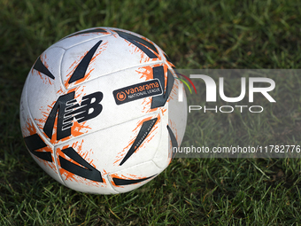 A Vanarama National League ball is present before the Isuzu FA Trophy second round match between Darlington and Buxton at Blackwell Meadows...