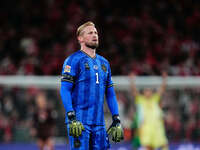 Kasper Schmeichel of Denmark  looks on during the Nations League Round 5 match between Denmark against Spain at Parken, Copenhagen, Denmark...