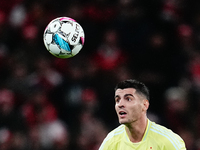 Alvaro Morata of Spain  looks on during the Nations League Round 5 match between Denmark against Spain at Parken, Copenhagen, Denmark on Nov...