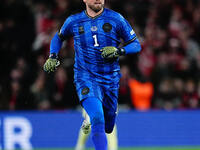 Kasper Schmeichel of Denmark  looks on during the Nations League Round 5 match between Denmark against Spain at Parken, Copenhagen, Denmark...