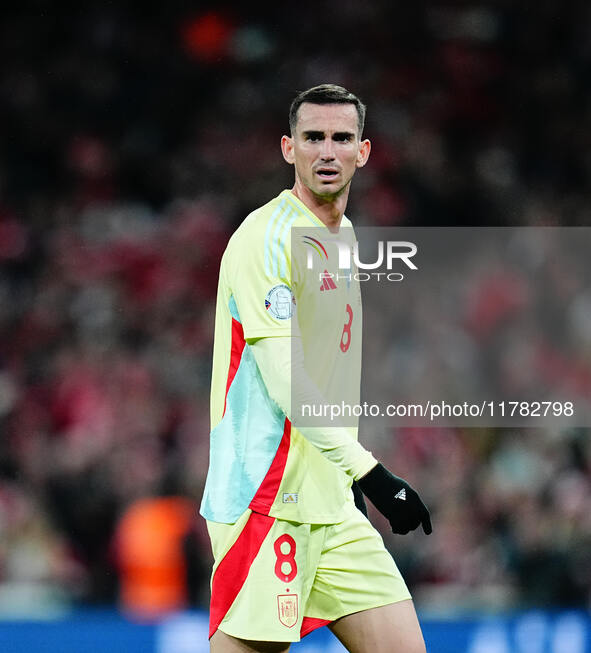 Fabian Ruiz of Spain  looks on during the Nations League Round 5 match between Denmark against Spain at Parken, Copenhagen, Denmark on Novem...