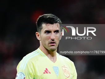 Daniel Vivian of Spain  looks on during the Nations League Round 5 match between Denmark against Spain at Parken, Copenhagen, Denmark on Nov...