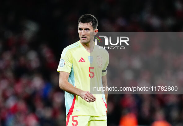 Daniel Vivian of Spain  looks on during the Nations League Round 5 match between Denmark against Spain at Parken, Copenhagen, Denmark on Nov...