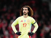 Marc Cucurella of Spain  looks on during the Nations League Round 5 match between Denmark against Spain at Parken, Copenhagen, Denmark on No...