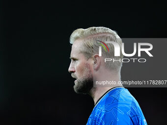 Kasper Schmeichel of Denmark  looks on during the Nations League Round 5 match between Denmark against Spain at Parken, Copenhagen, Denmark...