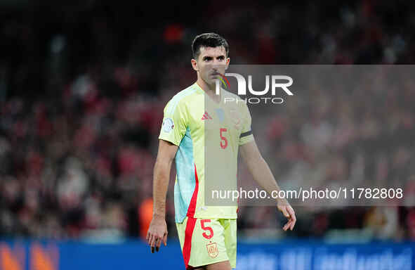 Daniel Vivian of Spain  looks on during the Nations League Round 5 match between Denmark against Spain at Parken, Copenhagen, Denmark on Nov...