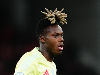 Nico Williams of Spain  looks on during the Nations League Round 5 match between Denmark against Spain at Parken, Copenhagen, Denmark on Nov...