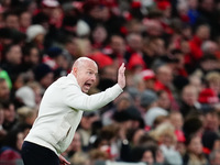 Brian Riemer of Denmark  gestures during the Nations League Round 5 match between Denmark against Spain at Parken, Copenhagen, Denmark on No...