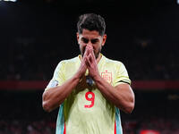 Ayoze Perez of Spain  gestures during the Nations League Round 5 match between Denmark against Spain at Parken, Copenhagen, Denmark on Novem...