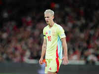 Dani Olmo of Spain  looks on during the Nations League Round 5 match between Denmark against Spain at Parken, Copenhagen, Denmark on Novembe...