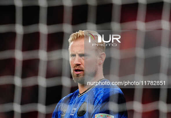 Kasper Schmeichel of Denmark  looks on during the Nations League Round 5 match between Denmark against Spain at Parken, Copenhagen, Denmark...