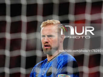 Kasper Schmeichel of Denmark  looks on during the Nations League Round 5 match between Denmark against Spain at Parken, Copenhagen, Denmark...