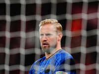 Kasper Schmeichel of Denmark  looks on during the Nations League Round 5 match between Denmark against Spain at Parken, Copenhagen, Denmark...