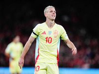 Dani Olmo of Spain  looks on during the Nations League Round 5 match between Denmark against Spain at Parken, Copenhagen, Denmark on Novembe...