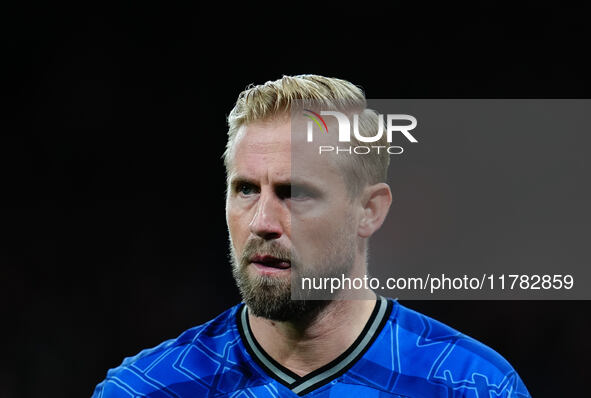 Kasper Schmeichel of Denmark  looks on during the Nations League Round 5 match between Denmark against Spain at Parken, Copenhagen, Denmark...