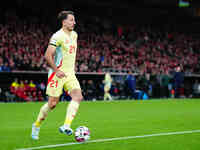 Mikel Oyarzabal of Spain  controls the ball during the Nations League Round 5 match between Denmark against Spain at Parken, Copenhagen, Den...