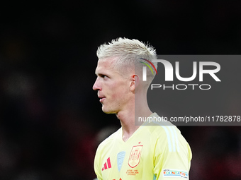 Dani Olmo of Spain  looks on during the Nations League Round 5 match between Denmark against Spain at Parken, Copenhagen, Denmark on Novembe...