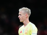 Dani Olmo of Spain  looks on during the Nations League Round 5 match between Denmark against Spain at Parken, Copenhagen, Denmark on Novembe...