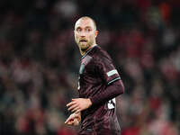 Christian Eriksen of Denmark  looks on during the Nations League Round 5 match between Denmark against Spain at Parken, Copenhagen, Denmark...