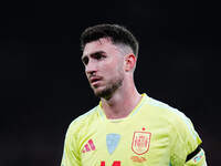 Aymeric Laporte of Spain  looks on during the Nations League Round 5 match between Denmark against Spain at Parken, Copenhagen, Denmark on N...