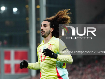 Marc Cucurella of Spain  looks on during the Nations League Round 5 match between Denmark against Spain at Parken, Copenhagen, Denmark on No...