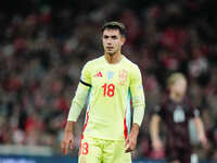 Martin Zubimendi of Spain  looks on during the Nations League Round 5 match between Denmark against Spain at Parken, Copenhagen, Denmark on...