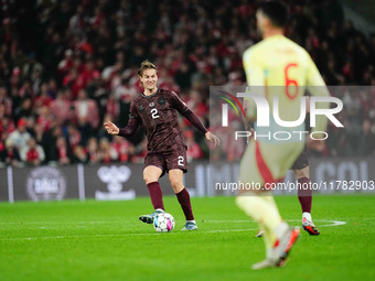 Joachim Andersen of Denmark  looks on during the Nations League Round 5 match between Denmark against Spain at Parken, Copenhagen, Denmark o...