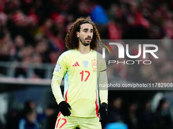 Marc Cucurella of Spain  looks on during the Nations League Round 5 match between Denmark against Spain at Parken, Copenhagen, Denmark on No...