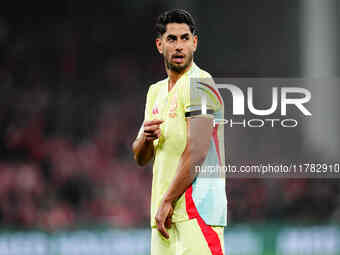 Ayoze Perez of Spain  looks on during the Nations League Round 5 match between Denmark against Spain at Parken, Copenhagen, Denmark on Novem...