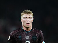 Rasmus Hoejlund of Denmark  looks on during the Nations League Round 5 match between Denmark against Spain at Parken, Copenhagen, Denmark on...